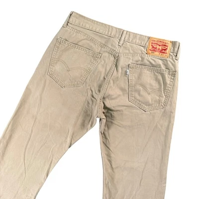 Levi's 511 男式修身牛仔裤棕褐色弹力牛仔卡其色现代舒适风格 34x29 — 第 1/4 张图片