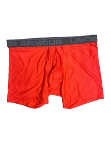 Under Armour 1310875 986 Boxerjock Boxer Briefs Bright Orange Striped 2XL XXL - Picture 1 of 3
