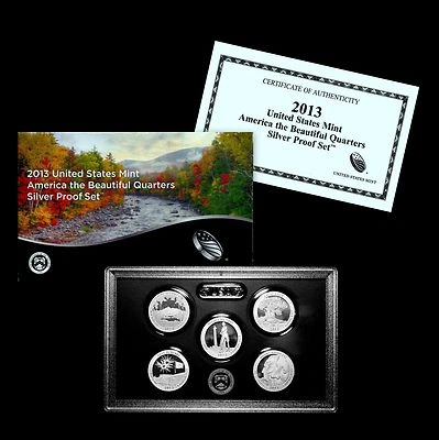 2013 S America the Beautiful National Parks Silver Proof Set in U.S. Mint Box - Image 1 of 4