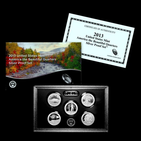 2013 S America the Beautiful National Parks Silver Proof Set in U.S. Mint Box Cover