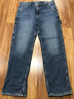МУЖСКИЕ 34 x 30 - новый Nautica моды джинсовой ткани плотника расслабленный крой синие джинсы брюки - Изображение 1 из 4