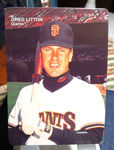 1990 Mother's Cookies Baseball Card of Greg Litton #18 (NM) Free Returns