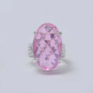 Valentinstag rosa Kunzite Edelstein 925 Sterlingsilber handgefertigter Ring alle Größen - Bild 1 von 4