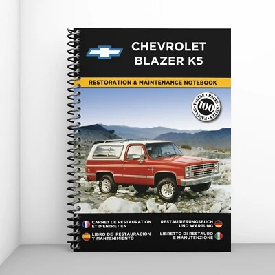 CHEVROLET BLAZER K5 : Libretto Di Restauro E Manutenzione - CONSEGNA GRATUITA - Immagine 1 di 4