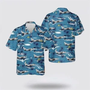 US Navy Lockheed ES 3A Shadow Of VQ 6 Hawaiian Shirt  Beachwear Gifts For Navy M - Picture 1 of 2