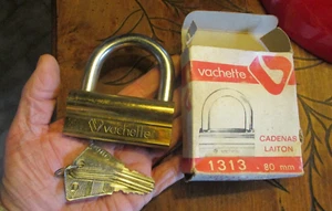 Ancien Gros Cadenas à Goupilles Vachette 1313 80mm Clés Boite : Hardened shackle - Imagen 1 de 9