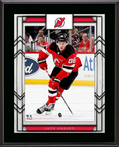 Jack Hughes New Jersey Devils 10.5" x 13" Sublimated Player Plaque Cover