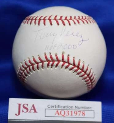 Tony Perez JSA COA Autograph OML Major League Signed Baseball HOF 2000 - Image 1 of 2