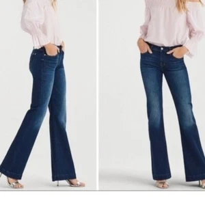 7 For All Mankind DOJO Flare Leg Jeans Blue 25 - Picture 1 of 15