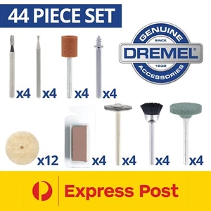 GENUINE Dremel 44 Piece Grinding Sharpening Polishing Rotary Tool Kit Bits - Picture 1 of 3