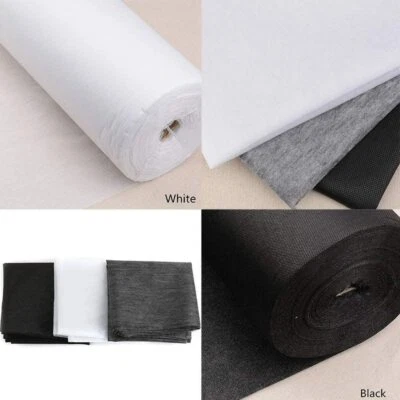 Interfacing Buckram Fabric Non Woven Fusible Iron On Fusing Meter Material 40" - Image 1 of 4