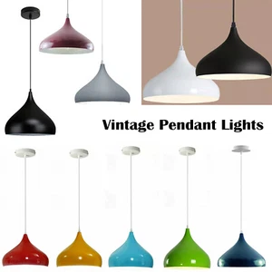 Vintage Decken Pendelleuchte Kronleuchter Hänge Retro Leuchte Schirm Lampen Pendelleuchte - Bild 1 von 52