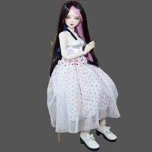 1/3 BJD Doll Toy 22 inch Girl Doll Green Eyes Makeup Face Removable Dress Shoes - Picture 1 of 23