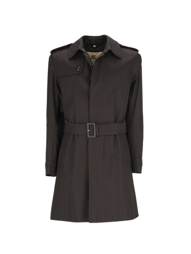 Cappotto nero BURBERRY misto cotone misto petto singolo taglia IT 48 UK 38 CTRL £1390