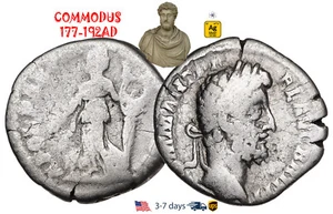 Ancient Roman Empire Coin Silver Denarius COMMODUS 177 - 192 AD Authentic #19796 - Picture 1 of 3