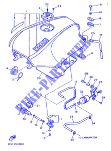 Serbatoio nuovo originale Yamaha cod. 3CV241100002 per FJ 1200 - Foto 1 di 1