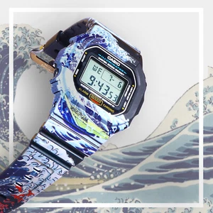 Wave of Kanagawa Custom Design on Resin G-Shock Watch - Picture 1 of 3