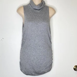 White House Black Market gray sleeveless turtleneck tunic top medium - Picture 1 of 4