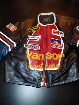 Vintage Vanson All Star Motorcycle Jacket SIZE 38 FOR MOTOR CYCLE RIDERS SPORTS - Image 1 of 4