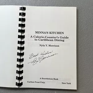 Minna's Kitchen Karibik Rezept Kochbuch SIGNIERT Nyla Morrison 1994 Westindien - Bild 1 von 23