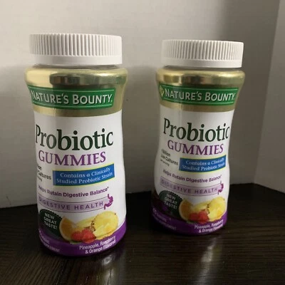 Nature's Bounty 益生菌木乃伊 60 克拉菠萝覆盆子橙色 — 第 1/2 张图片