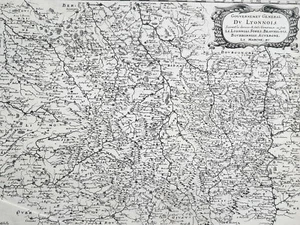 CARTE LYONNAIS Zeiller GRAVUR Topographiae Galliae GEORGAPHIE Lyonois 1656 - Bild 1 von 3