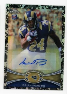 2012 Topps Chrome ISAIAH PEAD Rookie RC AUTO AUTOGRAPH CAMO REFRACTOR #/105 #202 - Picture 1 of 2