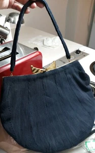 Original Korday Vintage schöne Abendtasche mit goldenem Verschluss - Bild 1 von 9