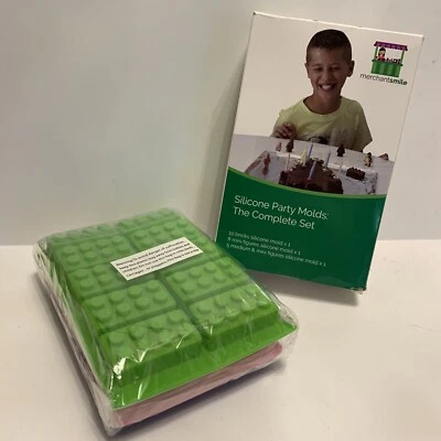 Silicone Party Molds Complete Set Bricks Mini Figures Chocolate Ice Candle - Image 1 of 4