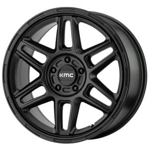17x8 +38 KMC KM716 Nomad 5x120 Satin Black Wheels (Set of 4) - Picture 1 of 3