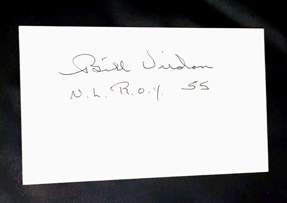 BILL VIRDON added "N.L. ROY 55" PIRATES OF SIGNED AUTOGRAPHED INDEX CARD 3X5 - Image 1 of 1