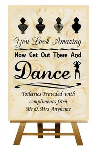 Roses Toiletries Personalised Wedding Sign / Poster - Picture 1 of 8