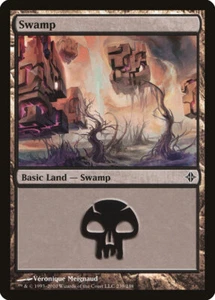 12x SWAMP basic lands (mixed art) - LP - Rise of the Eldrazi - SPARROW MAGIC - Picture 1 of 4