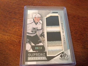 2014 2014-15 SP GAME USED TANNER PEARSON SUPREME PATCHES /15 PA-TP KINGS - Picture 1 of 1