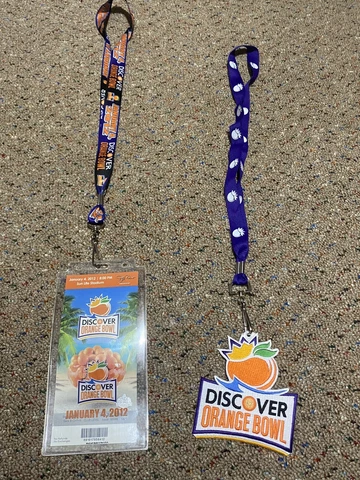 Clemson Tigers ORANGE BOWL Ticket Stub And Bowl Patch Cover