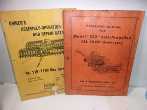 Allis Chalmers Crop Harvester Manual vintage Farm Tractor & Minneapolis Moline - Imagen 1 de 9
