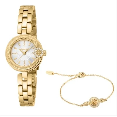 roberto cavalli - women mini gold 18.5 MM watch +gift bracelet - Image 1 of 4