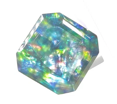 61.25 Ct Square Natural  Ammolite Opal-Like Organic Doublet Rare Loose Gemstone - Image 1 of 4