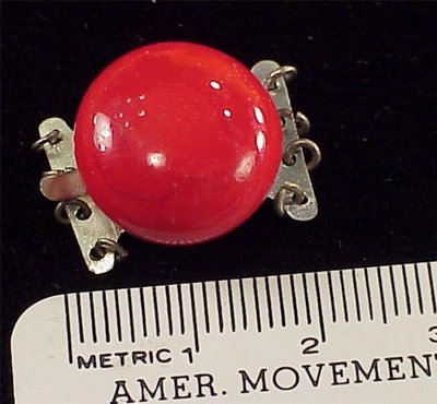 Collar de colección de 15 mm conector de cierre de 4 hilos Japón cuentas de vidrio de escoria roja Foto 1 de 3