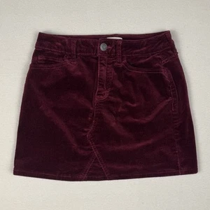 Minifalda So Pana Borgoña Mujer Talla 7/28 Cierre Botón - Imagen 1 de 6