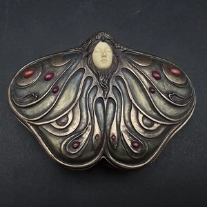 Art Nouveau Butterfly Fairy Jewelry Box Trinket Keepsake Box - Picture 1 of 11