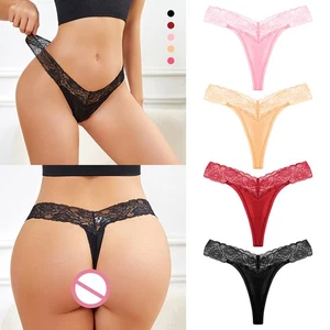 Women Sexy Lace Panties Knickers Lingerie Seamless Underwear G-string Briefs UK - Picture 1 of 29
