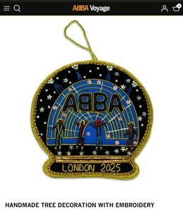 ABBA Voyage 2025 Christmas Bauble Decoration  OFFICIAL 'Hand Embroidered' 🤩 🎄 - Picture 1 of 7