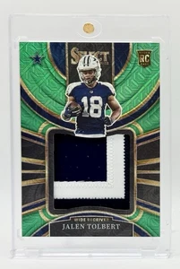 2022 Select Green Jumbo Jalen Tolbert RC Patch 1/5 Dallas Cowboys - Picture 1 of 2