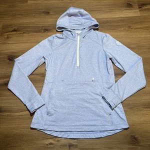 Zero Restriction Women’s SMALL Ellie Hoodie Blue 1/4 Zip Pullover Logo On Sleeve - Picture 1 of 14