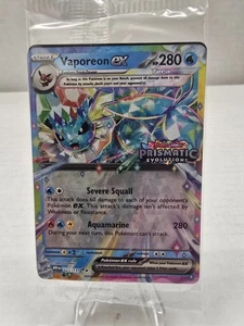 Vaporeon EX 023/131 Stamped Prismatic Evolutions Surprise Box Promo - SEALED - Picture 1 of 4