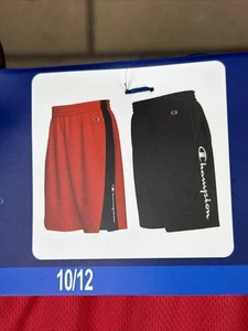 Champion Boys 2 Pack Active Bottom Size 10/12 Red & Black - Picture 1 of 3