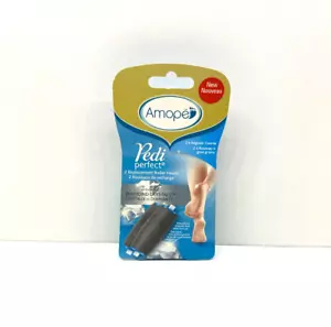 NEW Amope Pedi Perfect Diamond Crystal 2 Regular Coarse Roller Heads AUTHENTIC - Picture 1 of 4