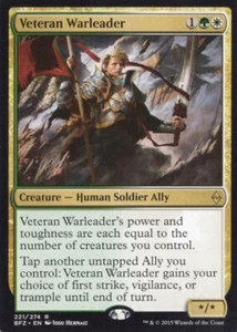 VETERAN WARLEADER 221/274 BATTLE FOR ZENDIKAR MTG MAGIC NM - Picture 1 of 1
