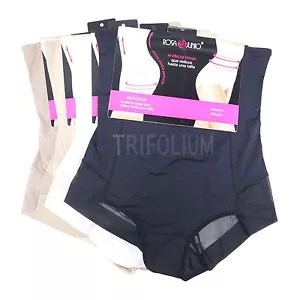 WOMEN INVISIBLE TUMMY TUCKER HIGH WAIST SLIMMING KNICKERS SHAPEWEAR UK 8-16 8114 - Picture 1 of 4